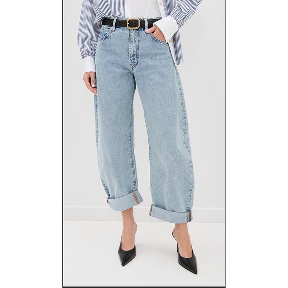 Frame The Bubble High Rise Light Wash Jeans Size 27 MSRP $298 - Picture 6 of 10